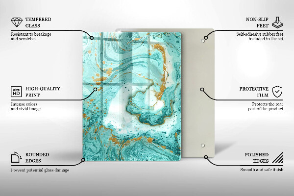 Glashällskydd modern Blå abstraktion