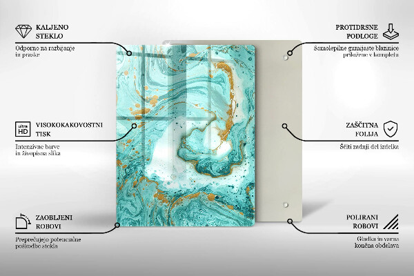 Glashällskydd modern Blå abstraktion