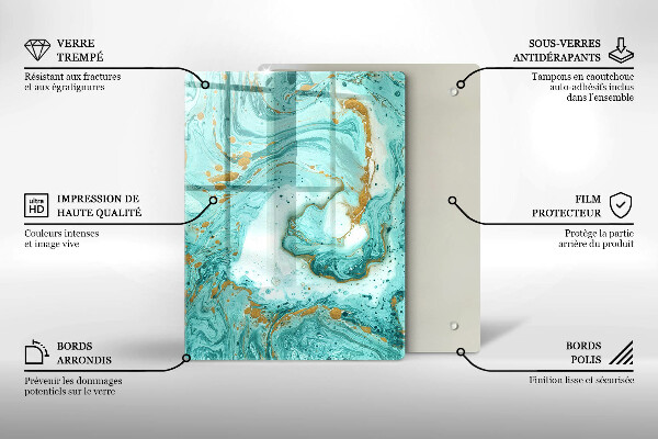 Glashällskydd modern Blå abstraktion