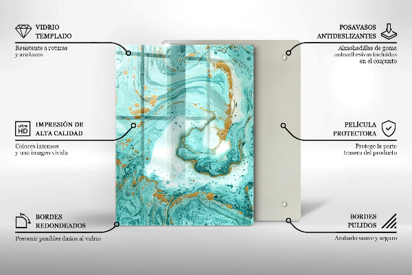 Glashällskydd modern Blå abstraktion