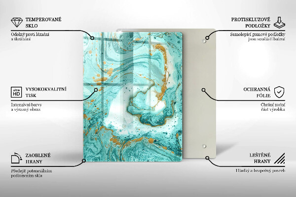 Glashällskydd modern Blå abstraktion