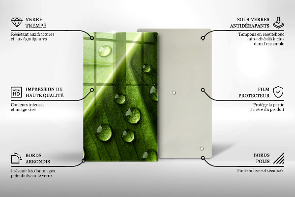 Spisskyddsplatta modern Natur dagg och löv