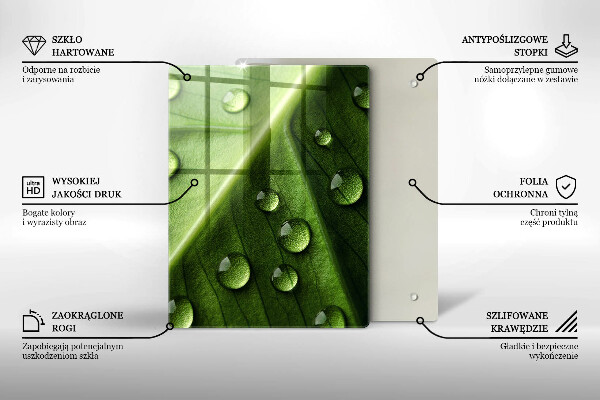 Spisskyddsplatta modern Natur dagg och löv