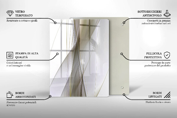 Spisskyddsplatta modern Abstrakta linjer design