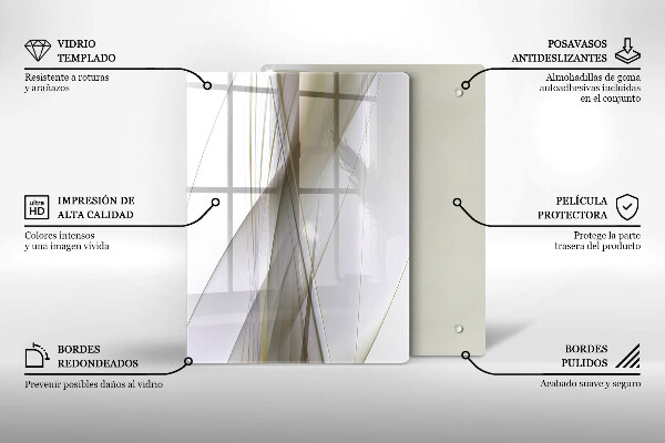 Spisskyddsplatta modern Abstrakta linjer design