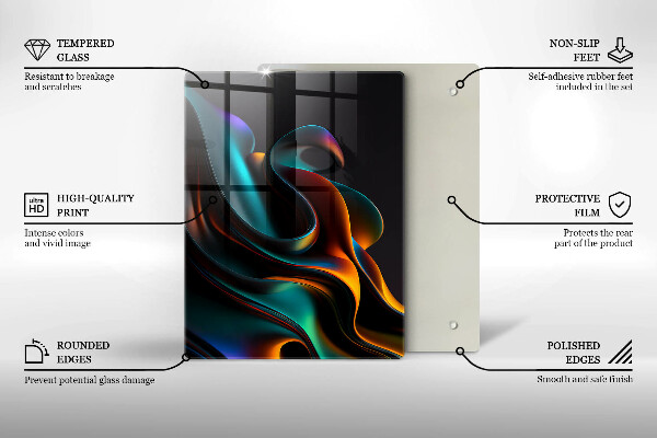 Glashällskydd modern Färgglad abstraktion