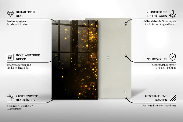 Kokkärlskydd modern Guld glitter