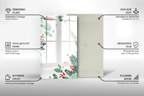 Spisskyddsplatta modern Akvarell blad