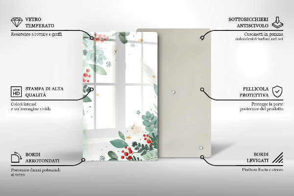 Spisskyddsplatta modern Akvarell blad