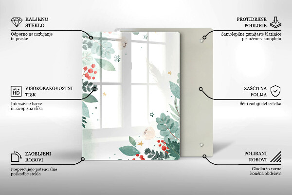 Spisskyddsplatta modern Akvarell blad