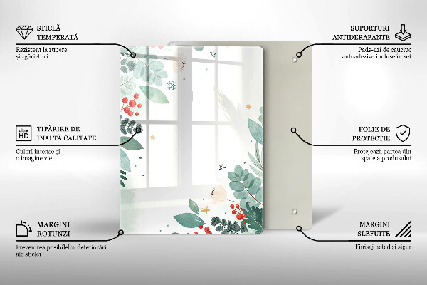 Spisskyddsplatta modern Akvarell blad