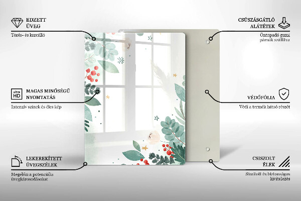 Spisskyddsplatta modern Akvarell blad