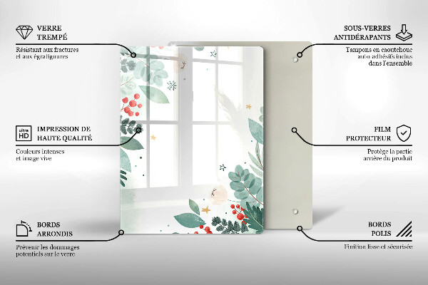 Spisskyddsplatta modern Akvarell blad