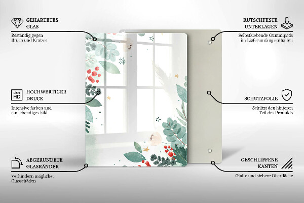 Spisskyddsplatta modern Akvarell blad