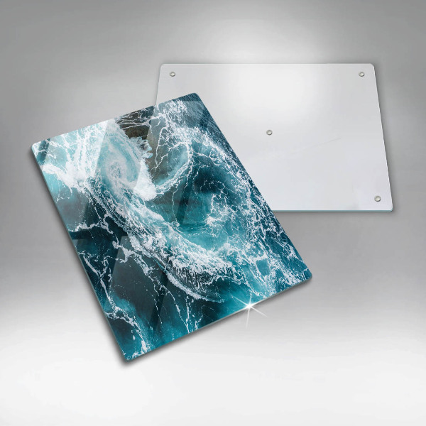 Kokkärlskydd modern Skummande vattenvågor