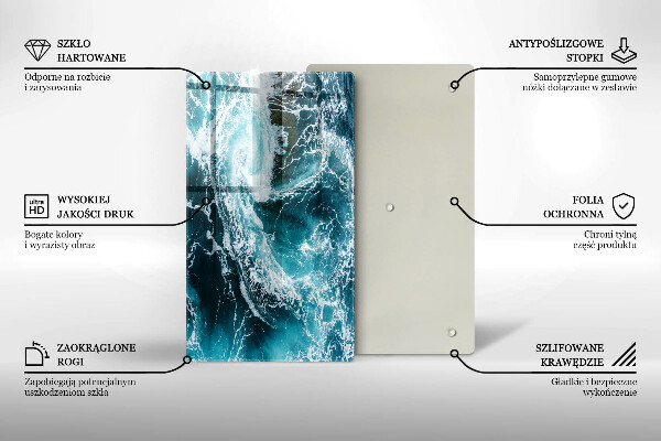 Kokkärlskydd modern Skummande vattenvågor