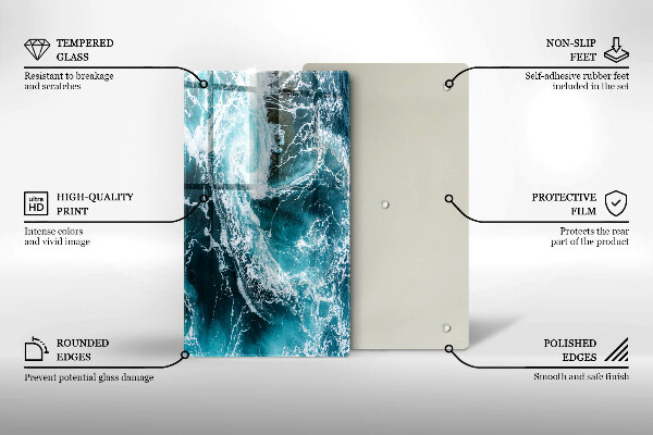 Kokkärlskydd modern Skummande vattenvågor