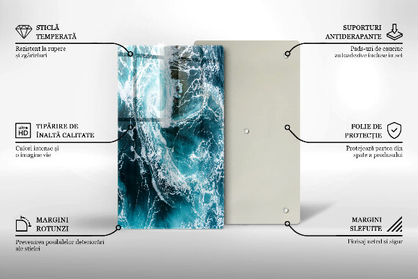 Kokkärlskydd modern Skummande vattenvågor