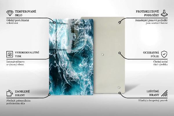 Kokkärlskydd modern Skummande vattenvågor