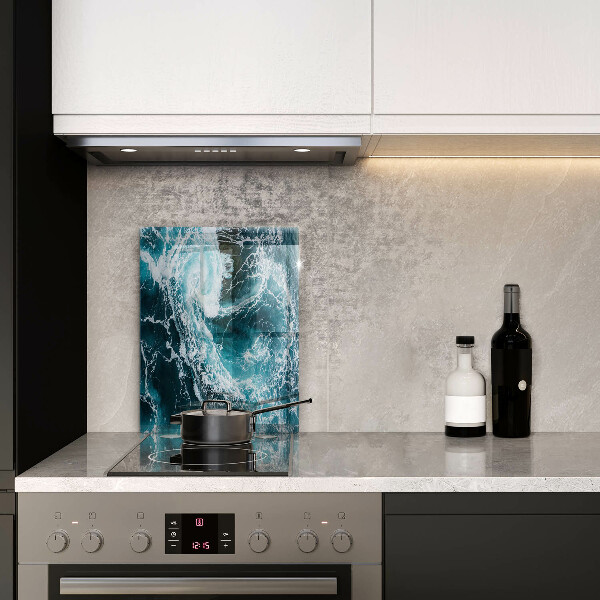 Kokkärlskydd modern Skummande vattenvågor