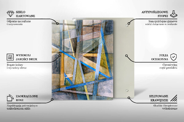 Spisskyddsplatta modern Målade linjer abstraktion