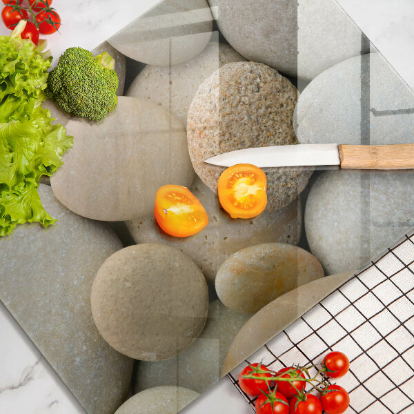 Spisskyddsplatta modern Ovalt stenmönster