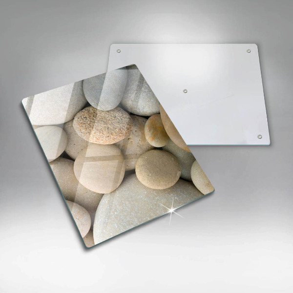 Spisskyddsplatta modern Ovalt stenmönster