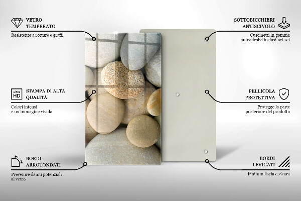 Spisskyddsplatta modern Ovalt stenmönster