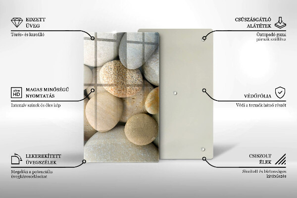 Spisskyddsplatta modern Ovalt stenmönster