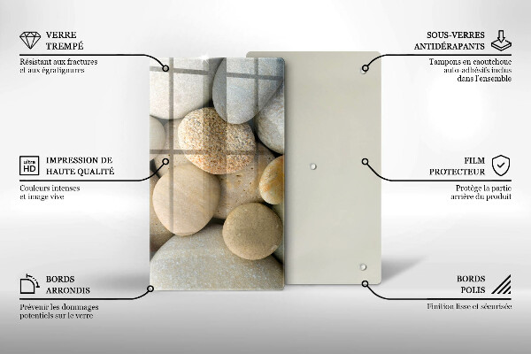 Spisskyddsplatta modern Ovalt stenmönster