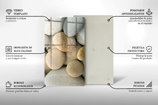 Spisskyddsplatta modern Ovalt stenmönster