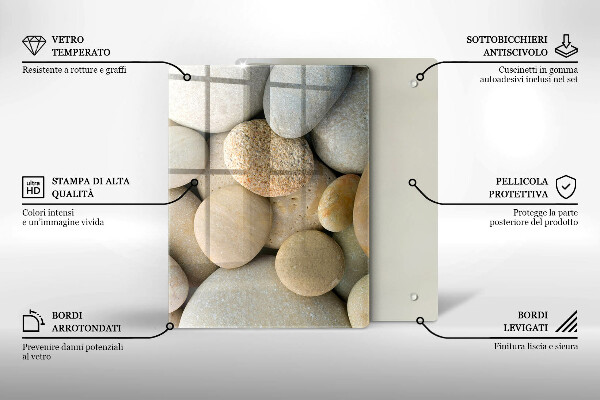 Spisskyddsplatta modern Ovalt stenmönster
