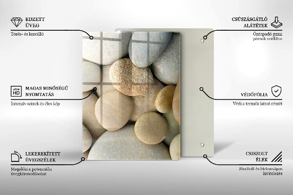 Spisskyddsplatta modern Ovalt stenmönster