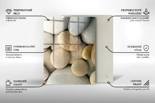 Spisskyddsplatta modern Ovalt stenmönster