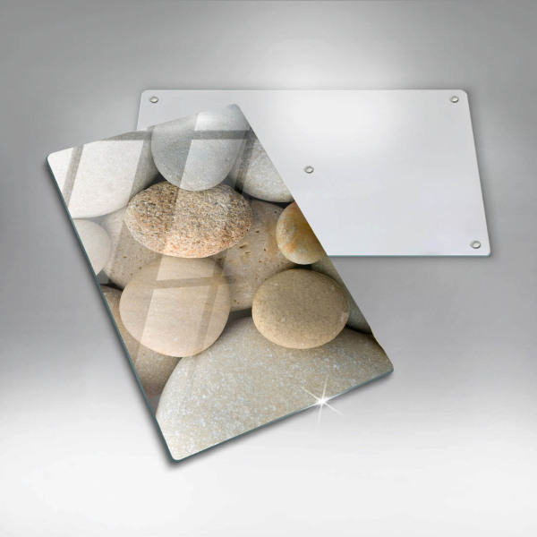 Spisskyddsplatta modern Ovalt stenmönster