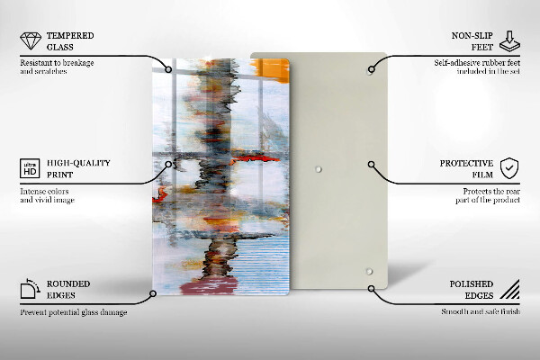 Spisskyddsplatta modern Abstraktionsfärger