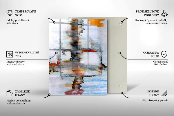 Spisskyddsplatta modern Abstraktionsfärger