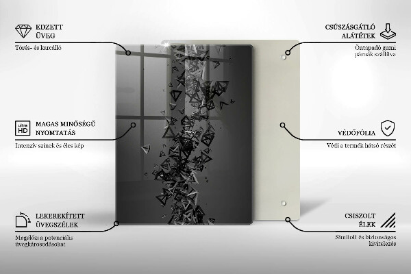 Spisskyddsplatta modern Abstraktion 3D-former
