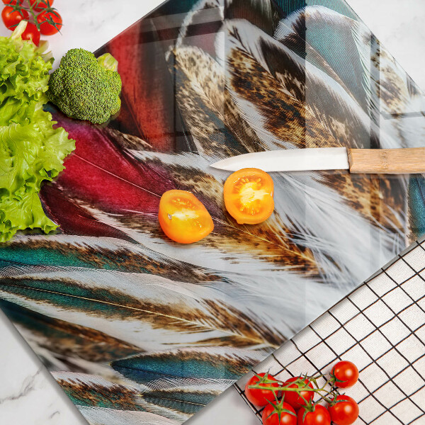 Spisskyddsplatta modern Boho fågelfjädrar