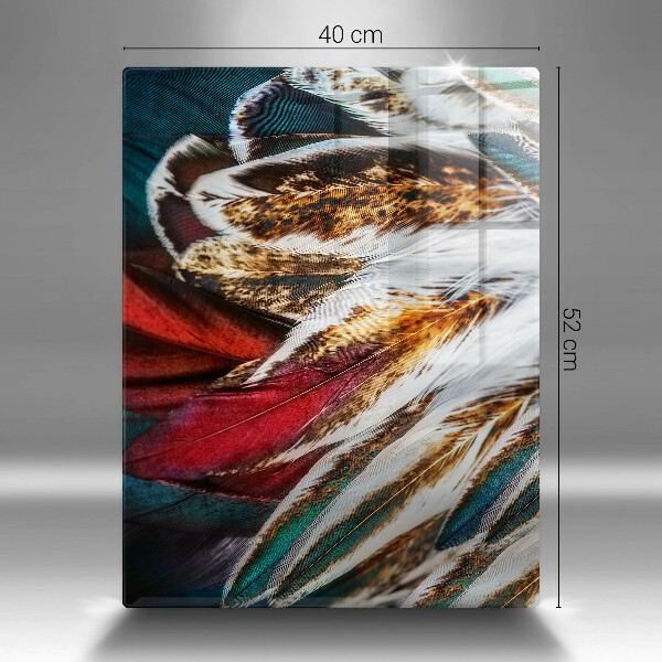 Spisskyddsplatta modern Boho fågelfjädrar