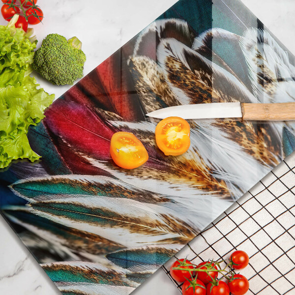 Spisskyddsplatta modern Boho fågelfjädrar