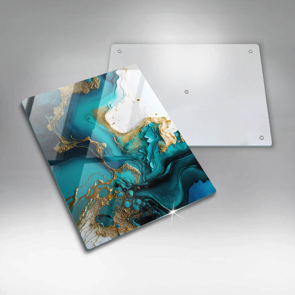 Skydd för induktionsspis modern Turkos abstraktion