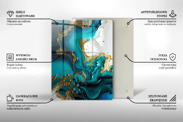 Skydd för induktionsspis modern Turkos abstraktion