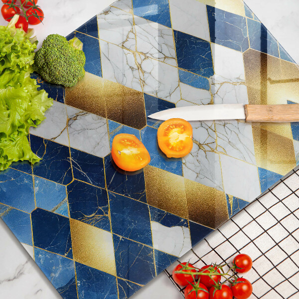 Skydd för induktionsspis modern Gyllene romb marmor