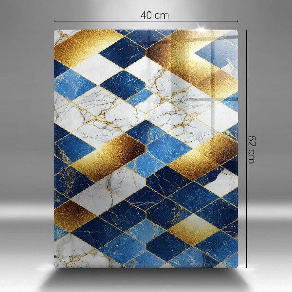 Skydd för induktionsspis modern Gyllene romb marmor