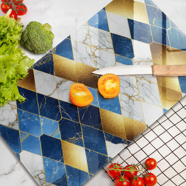 Skydd för induktionsspis modern Gyllene romb marmor