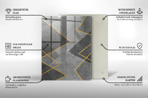 Skydd för induktionsspis modern Skarpa former