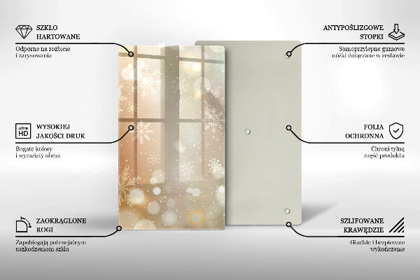 Skydd för induktionsspis modern Snöflingor
