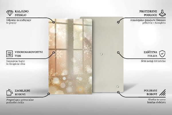 Skydd för induktionsspis modern Snöflingor