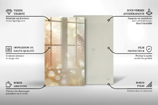 Skydd för induktionsspis modern Snöflingor